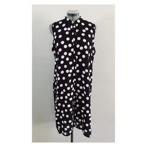 Spense Sheer Polka Dot Long Tunic Sz L
